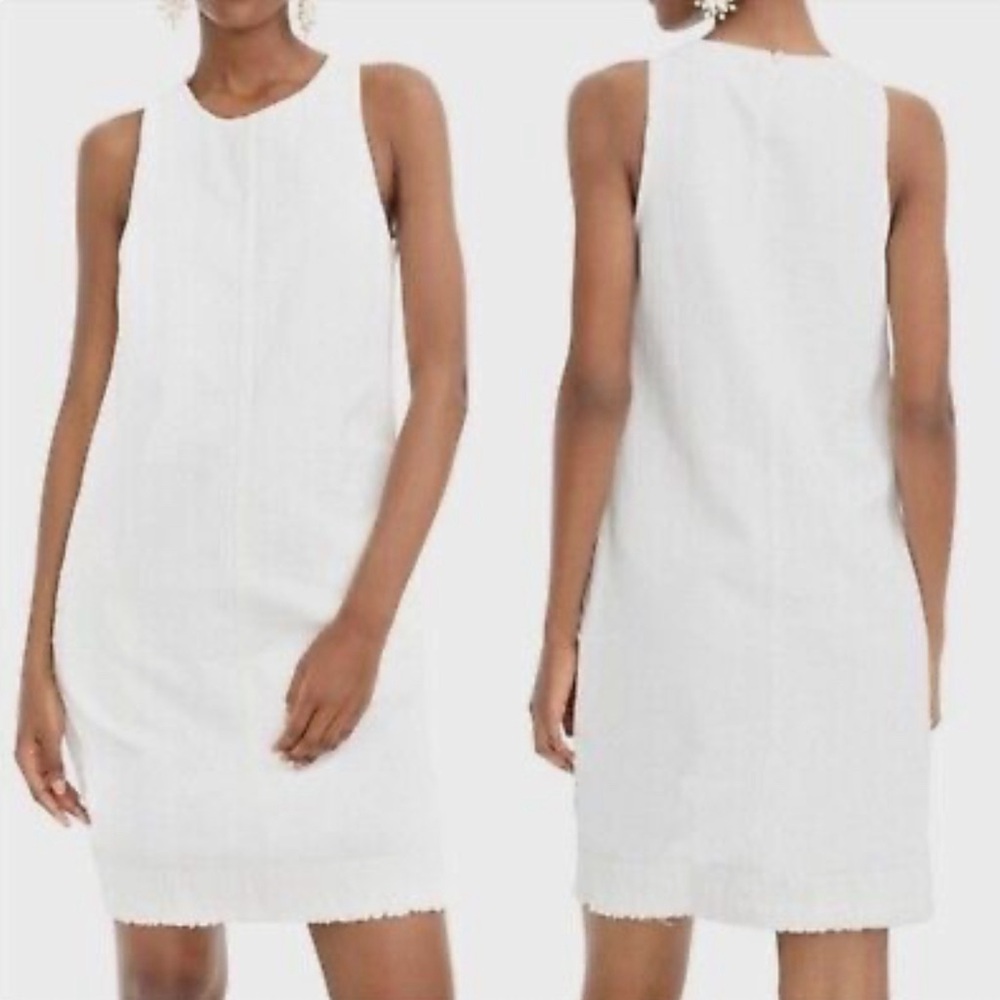White Denim Shift Dress JCrew size 4.